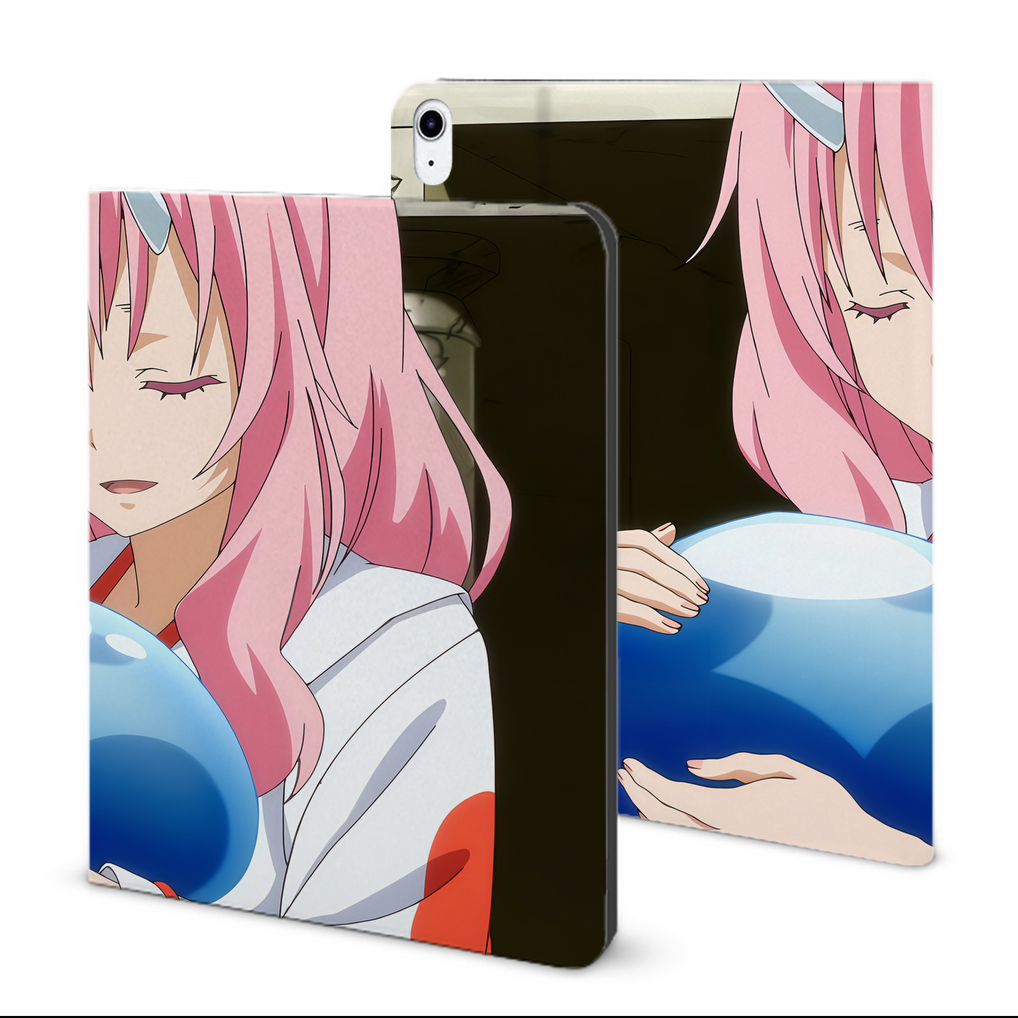 （画像用） 転スラ Regarding Reincarnated to Slime IPad ケース ブック型 PUレザー TPU 耐衝撃 軽量 薄型 ペン収納なし 全面保護 IPad 各モデル対応